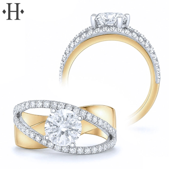 3.50ctw Round Cut Lab Grown Diamond Ring