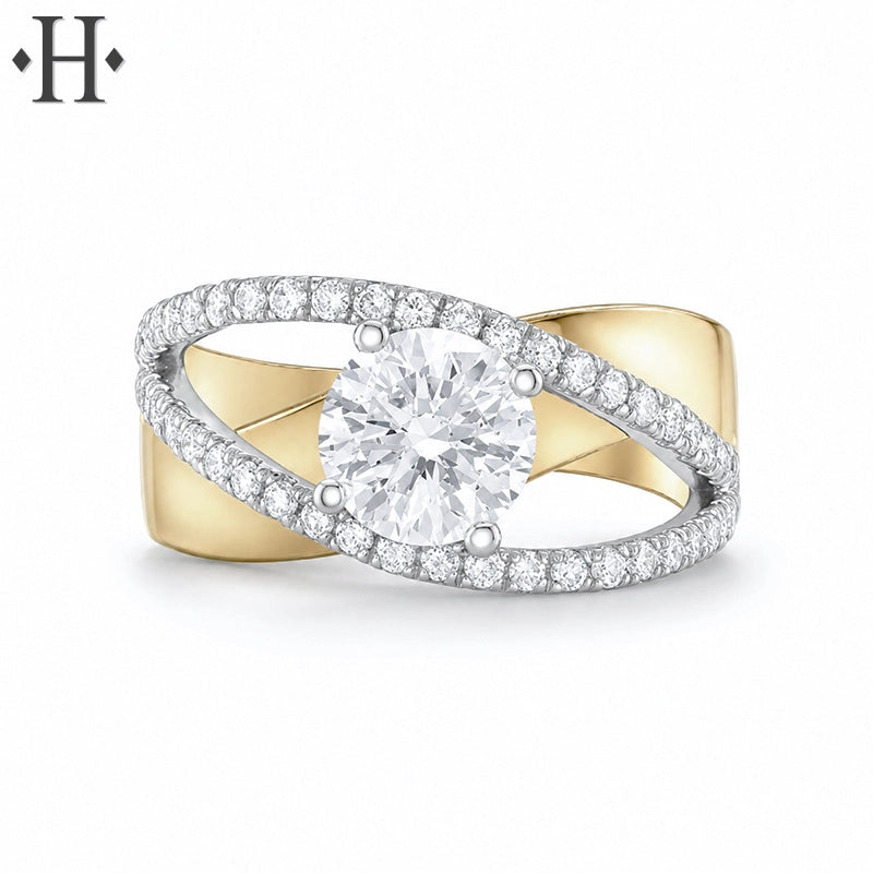 3.50ctw Round Cut Lab Grown Diamond Ring