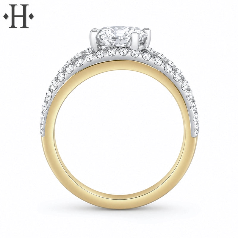 3.50ctw Round Cut Lab Grown Diamond Ring