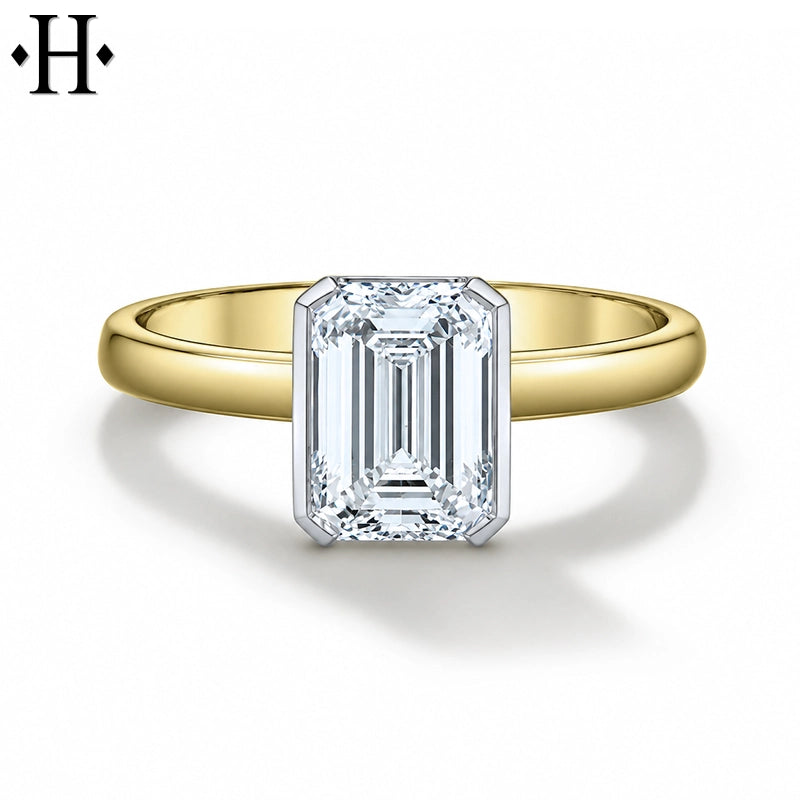2.08ctw Emerald Cut Lab Grown Diamond Ring