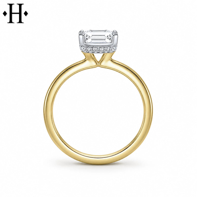 2.08ctw Emerald Cut Lab Grown Diamond Ring