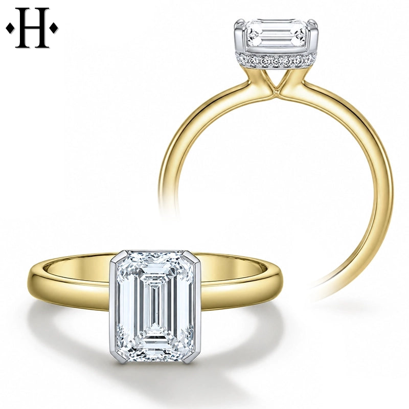 2.08ctw Emerald Cut Lab Grown Diamond Ring