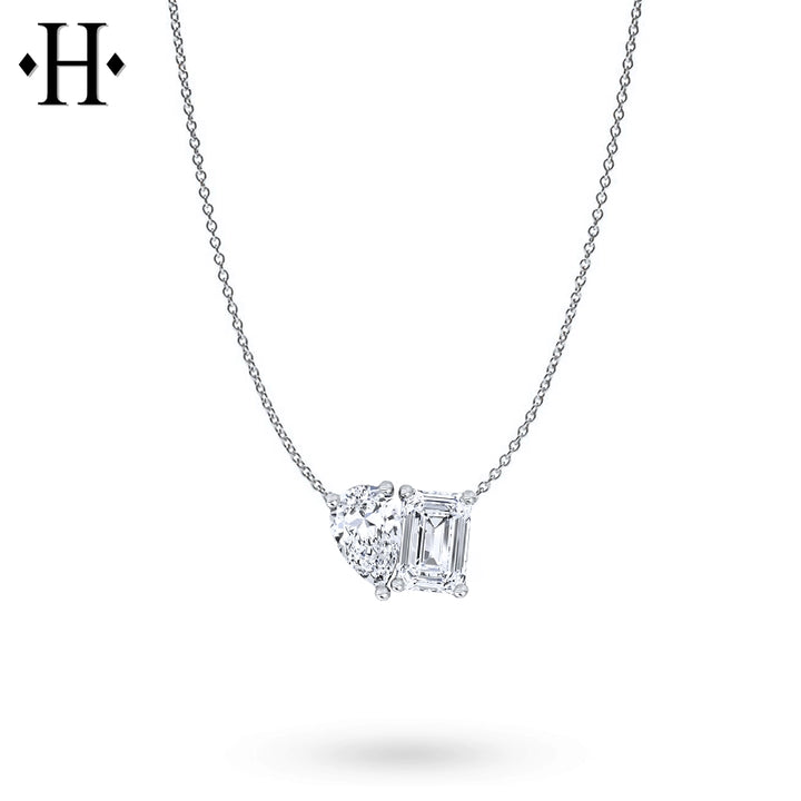 1.00ctw Toi et Moi Lab Grown Diamond Necklace