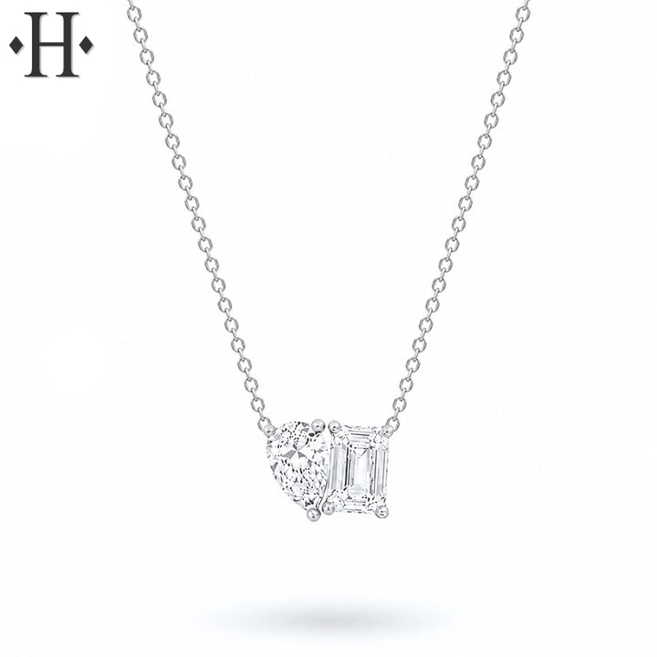 1.00ctw Toi et Moi Lab Grown Diamond Necklace