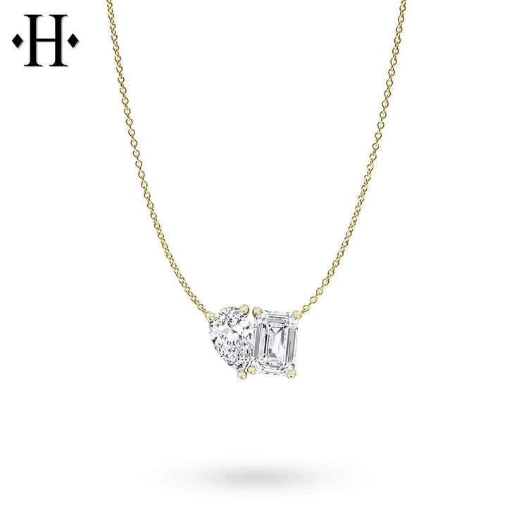1.00ctw Toi et Moi Lab Grown Diamond Necklace