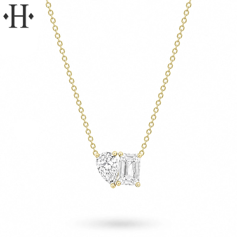 1.00ctw Toi et Moi Lab Grown Diamond Necklace