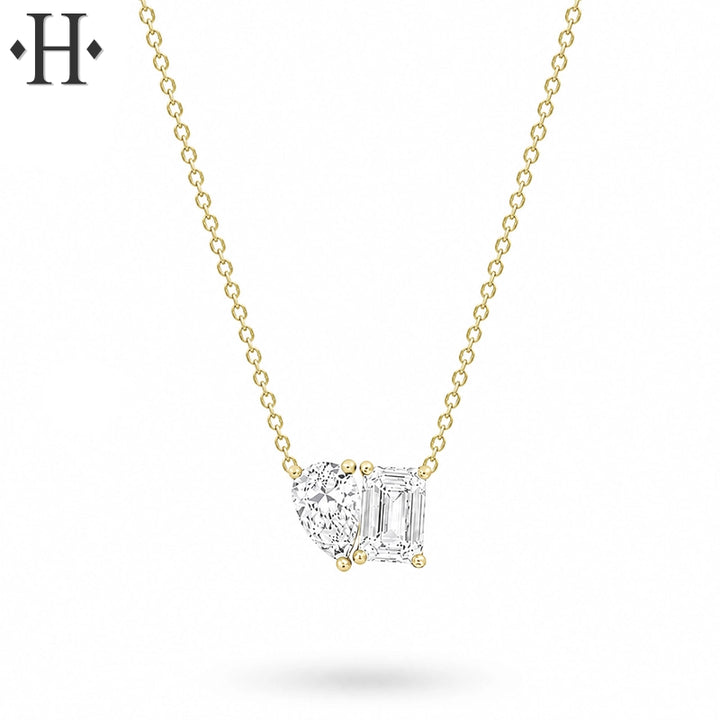 1.00ctw Toi et Moi Lab Grown Diamond Necklace