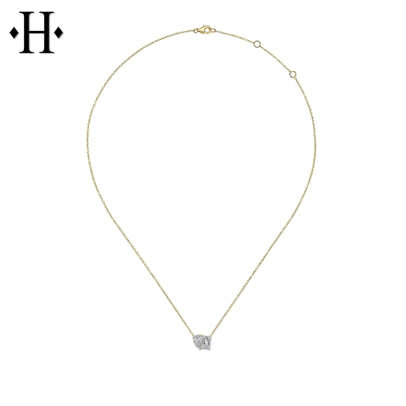 10kt 1.00cts Toi et Moi Lab Grown Diamond Necklace
