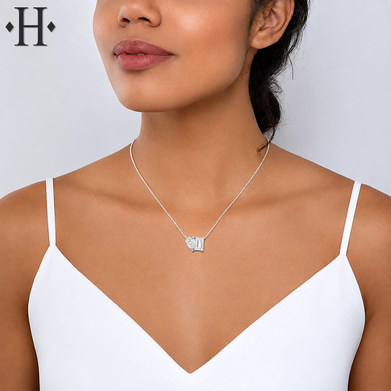 1.00ctw Toi et Moi Lab Grown Diamond Necklace