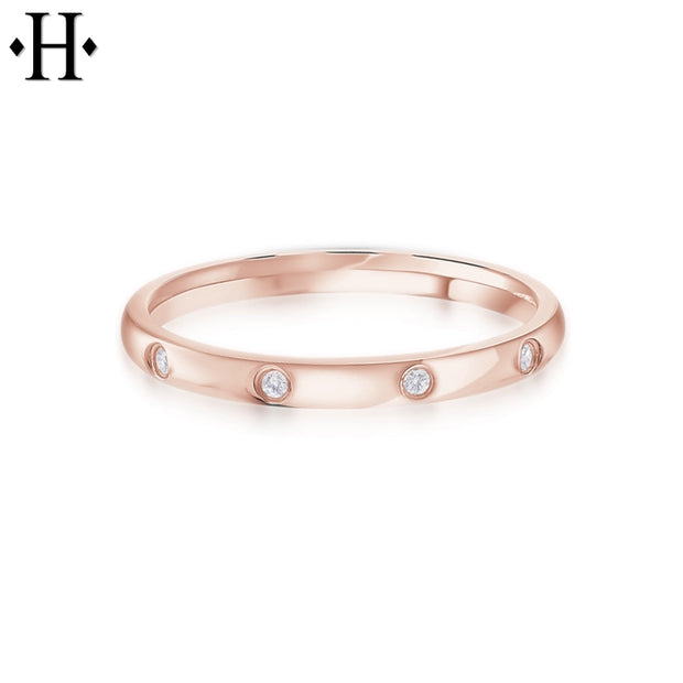 Lab Grown Diamond Flush Set Ring 2.2mm