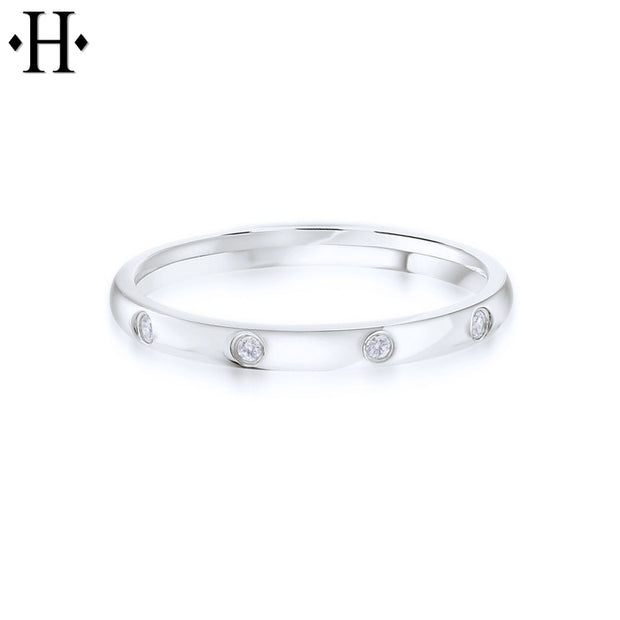 Lab Grown Diamond Flush Set Ring 2.2mm