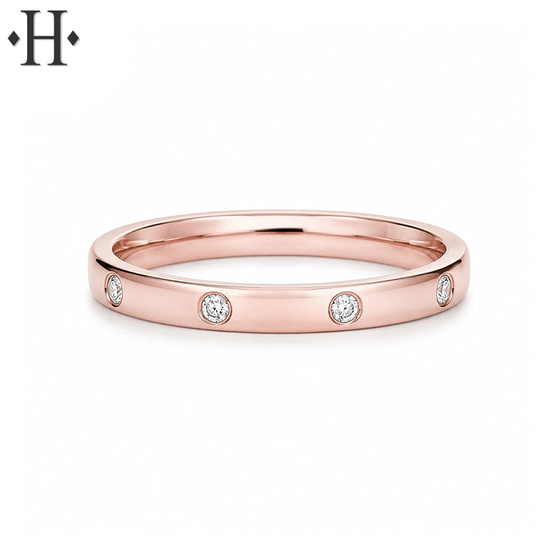 0.10ctw Lab Grown Diamond Flush Set Ring 2.2mm