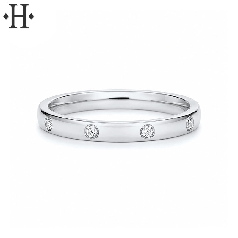 0.10ctw Lab Grown Diamond Flush Set Ring 2.2mm
