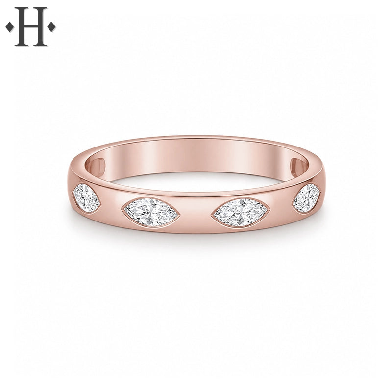 0.40ctw Lab Grown Marquise Cut Diamond Ring 3.5mm