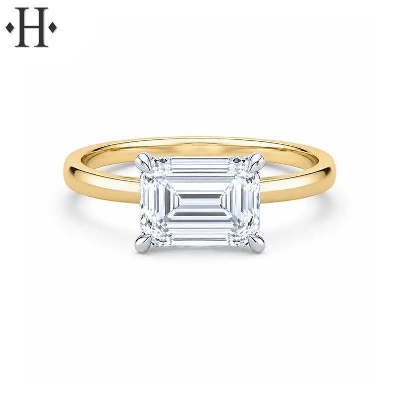 2.06ctw Emerald Cut Lab Grown Diamond Ring