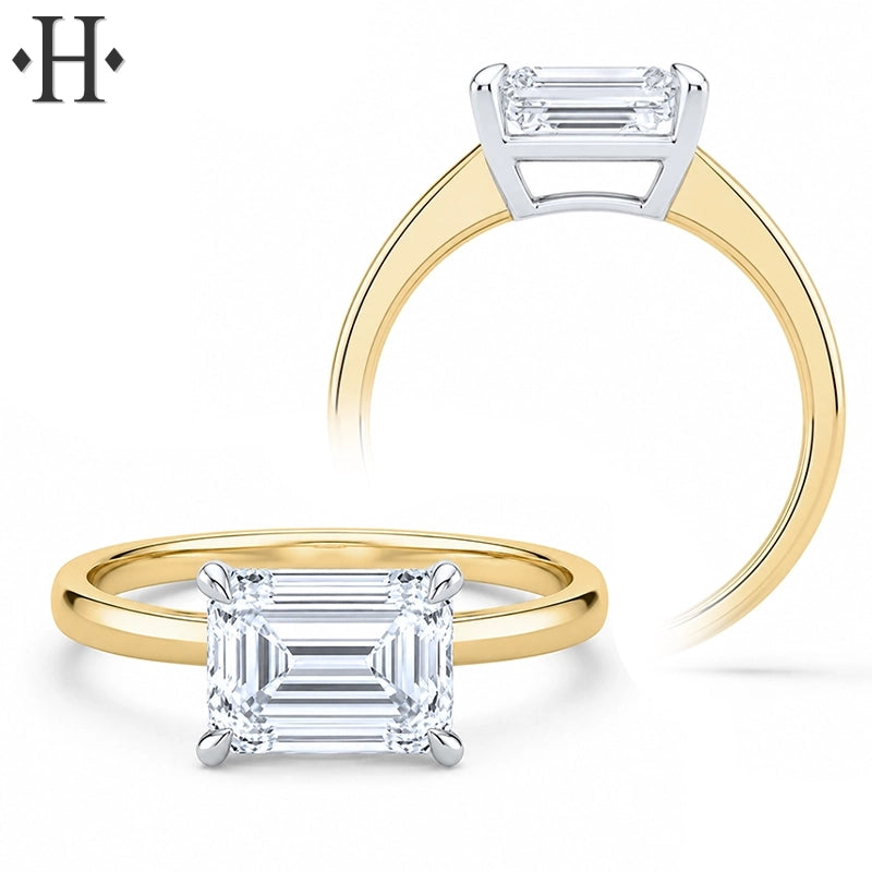 2.06ctw Emerald Cut Lab Grown Diamond Ring