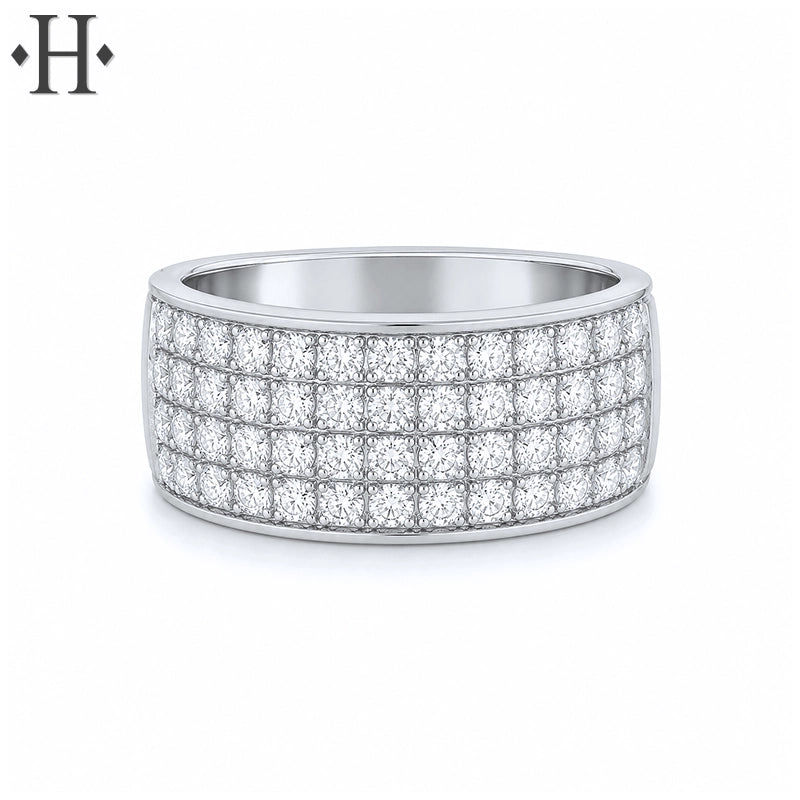 1.00ctw Natural Diamond Pavé Ring 9.0mm