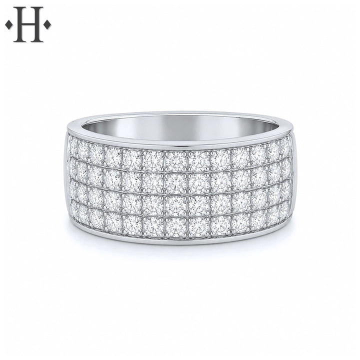 1.00ctw Natural Diamond Pavé Ring 9.0mm