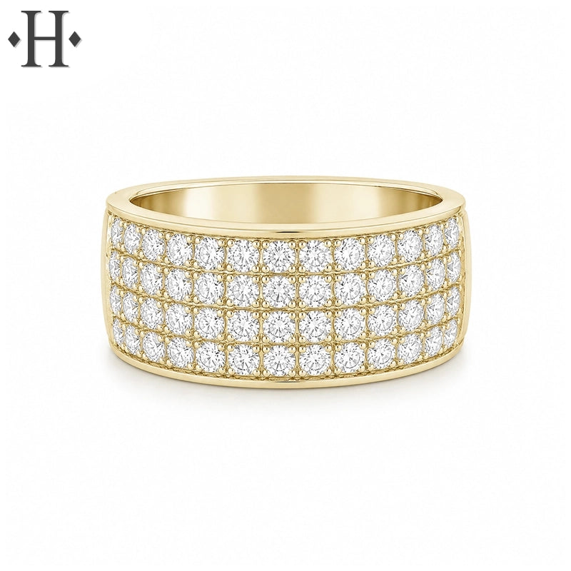 1.00ctw Natural Diamond Pavé Ring 9.0mm