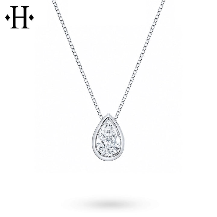 0.50ctw Lab Grown Pear Cut Diamond Necklace