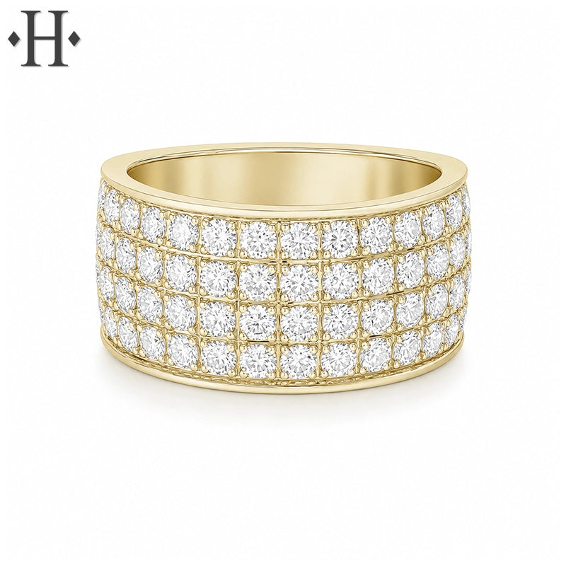 2.00ctw Natural Diamond Pavé Ring 10.6mm