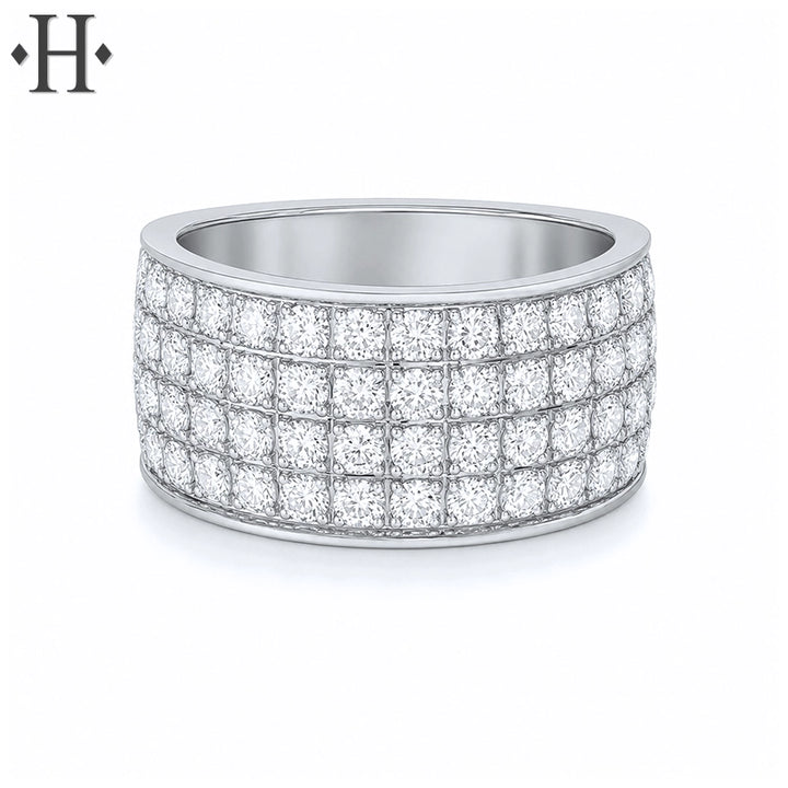 2.00ctw Natural Diamond Pavé Ring 10.6mm