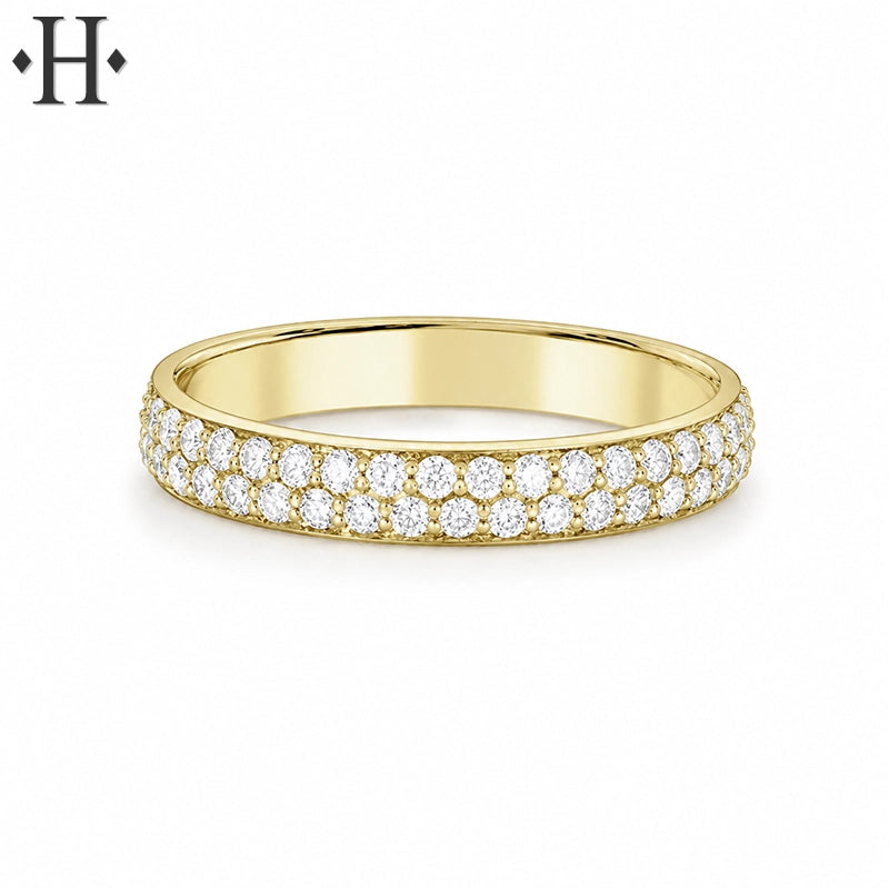 0.40ctw Natural Diamond Pavé Ring 3.0mm