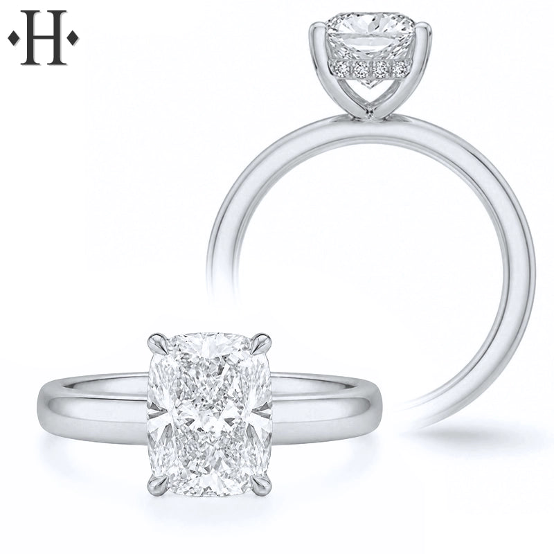 2.09ctw Elongated Cushion Cut Lab Grown Diamond Ring