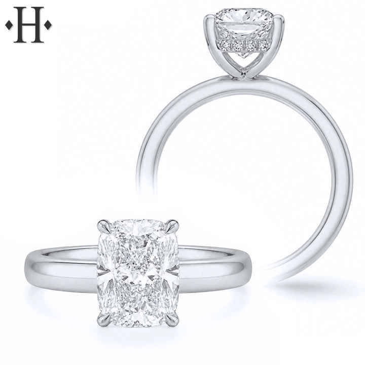 2.09ctw Elongated Cushion Cut Lab Grown Diamond Ring