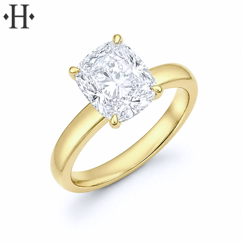 1.50ctr-4.00ctr Elongated Cushion Cut Lab Grown Diamond Ring Tailor Made