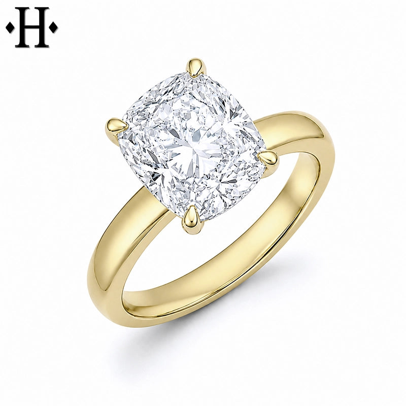 3.09ctw Elongated Cushion Cut Lab Grown Diamond Ring