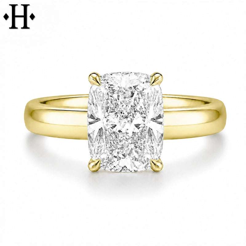 3.09ctw Elongated Cushion Cut Lab Grown Diamond Ring