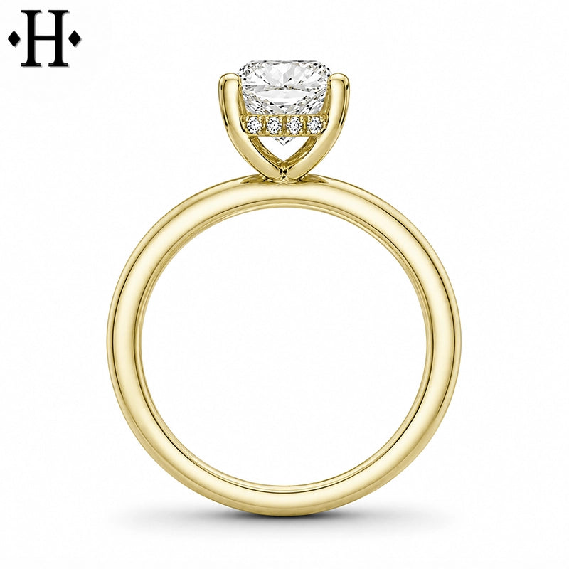 3.09ctw Elongated Cushion Cut Lab Grown Diamond Ring