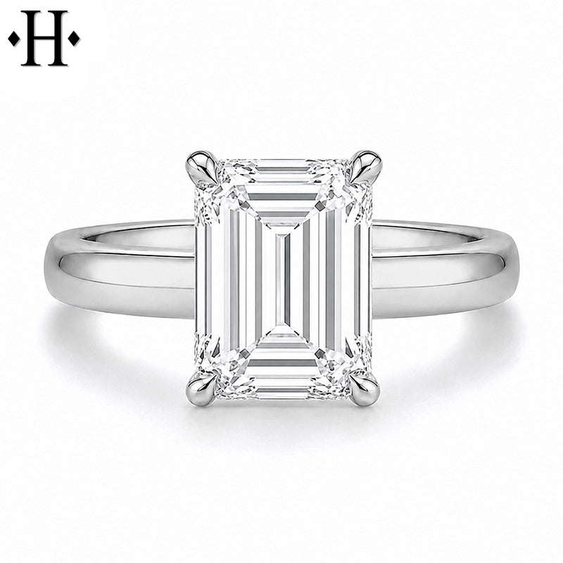 1.50ctr-4.00ctr Emerald Cut Lab Grown Diamond Ring