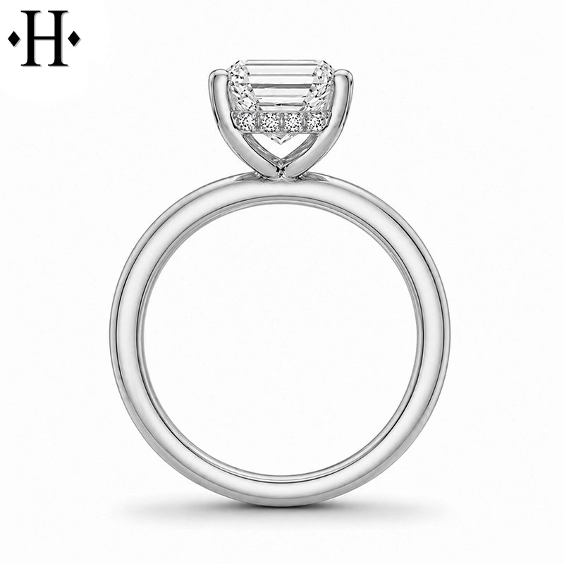 1.50ctr-4.00ctr Emerald Cut Lab Grown Diamond Ring