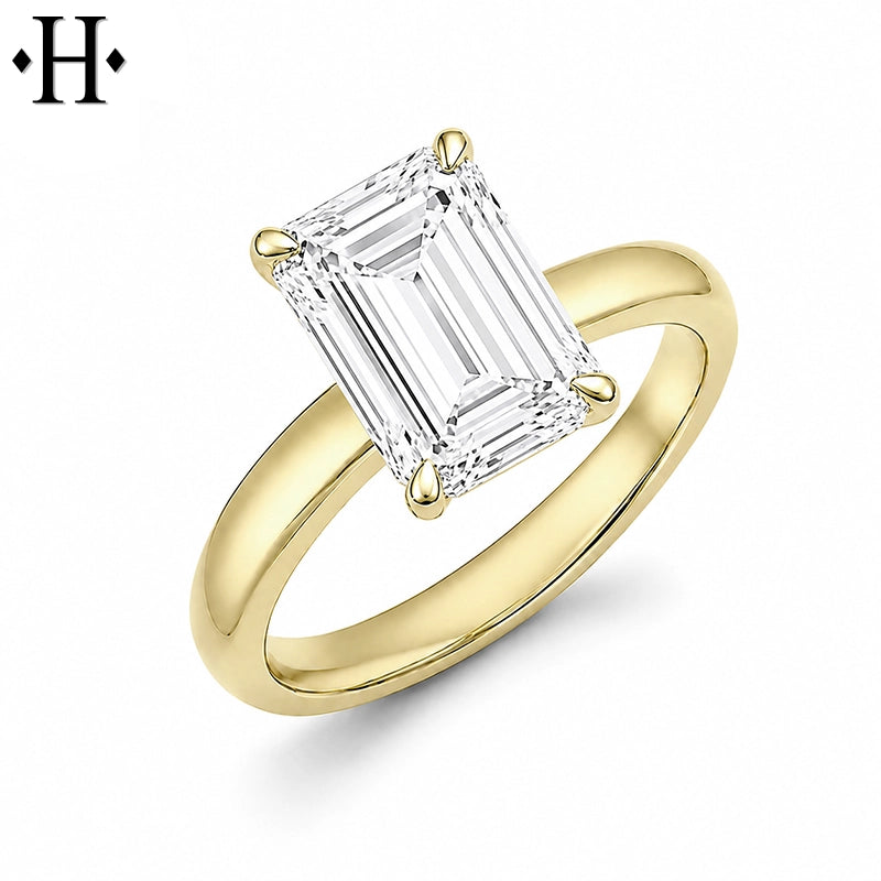 3.08ctw Emerald Cut Lab Grown Diamond Ring