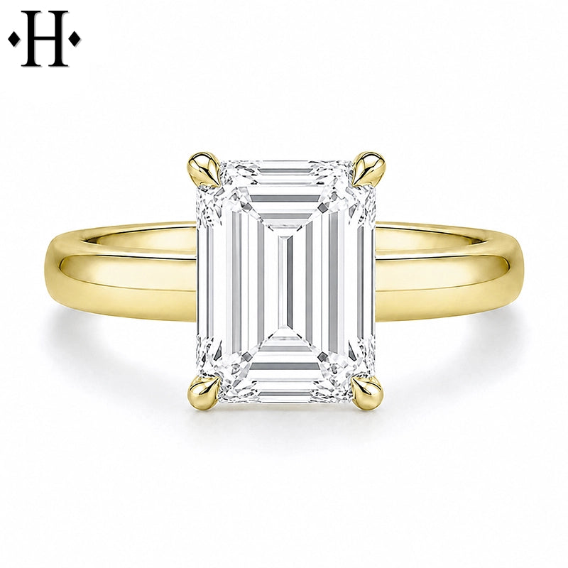 3.08ctw Emerald Cut Lab Grown Diamond Ring
