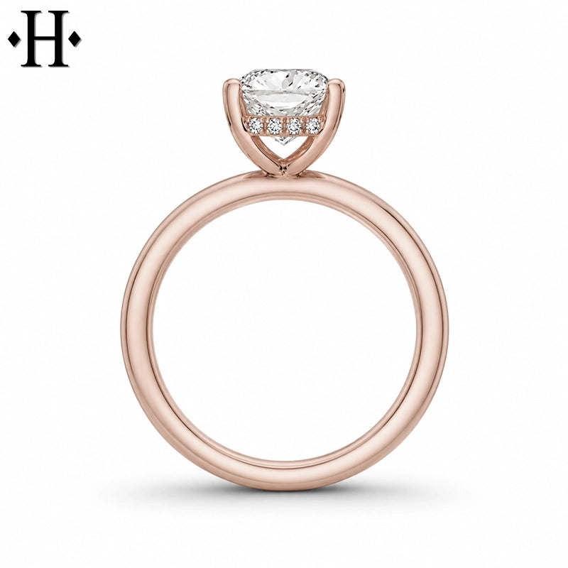 1.50ctr-4.00ctr Oval Cut Lab Grown Diamond Ring