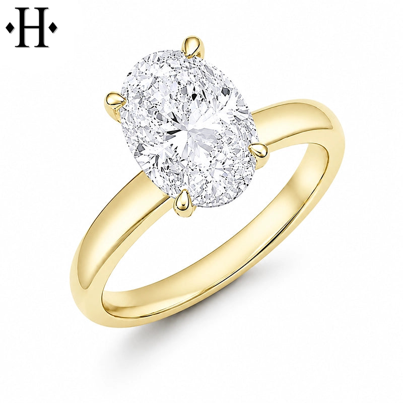 3.08ctw Oval Cut Lab Grown Diamond Ring