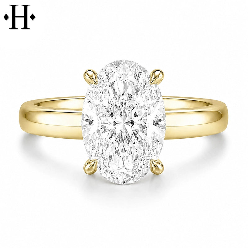 3.08ctw Oval Cut Lab Grown Diamond Ring