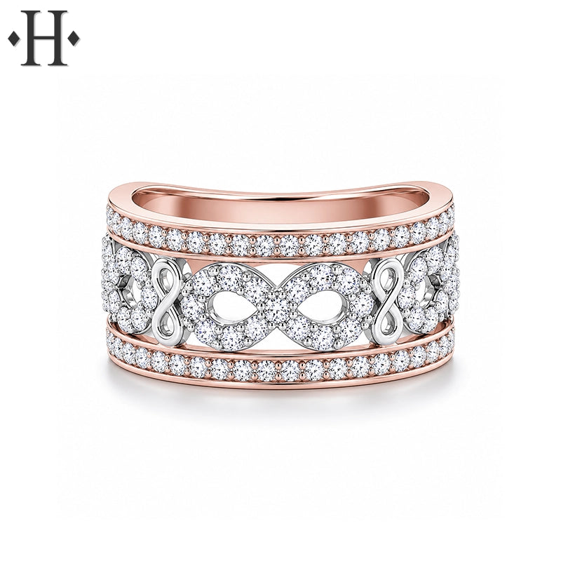 1.00ctw Natural Diamond Pavé Ring 9.6mm