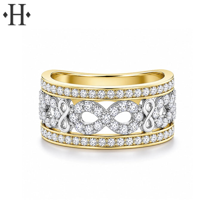 1.00ctw Natural Diamond Pavé Ring 9.6mm