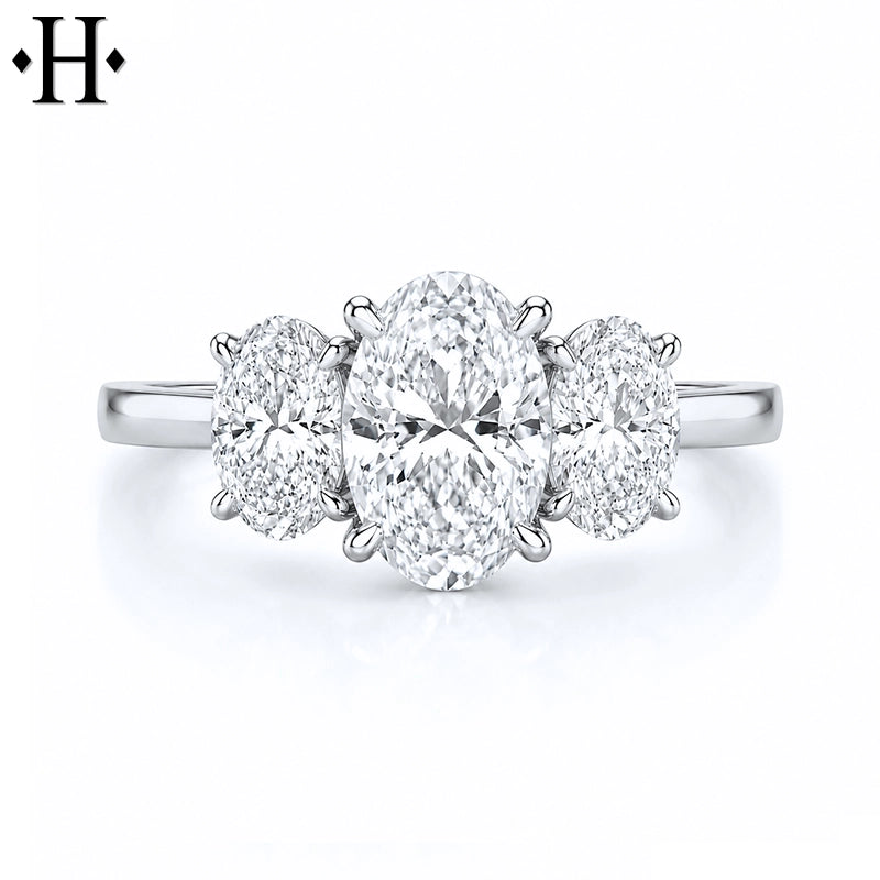 3.40ctw Oval Cut Lab Grown Diamond Ring