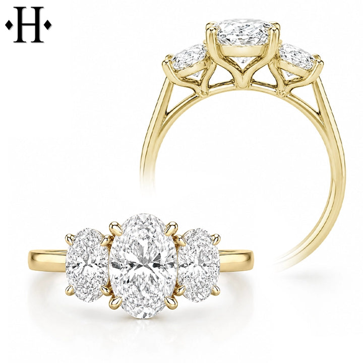 2.50ctw Oval Cut Lab Grown Diamond Ring