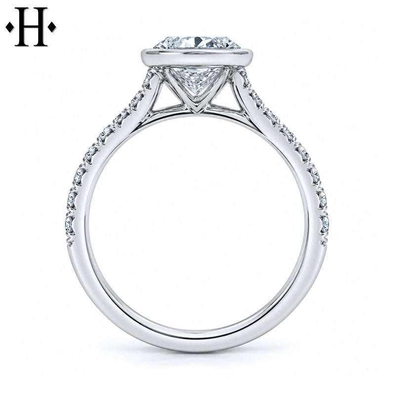 1.25ctr-2.50ctr Oval Cut Lab Grown Diamond Ring Tailor Made