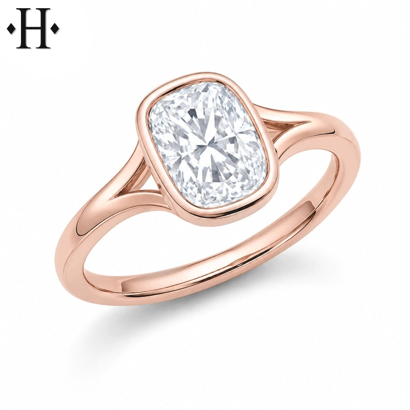1.50ctr-2.50ctr Elongated Cushion Cut Lab Grown Diamond Ring