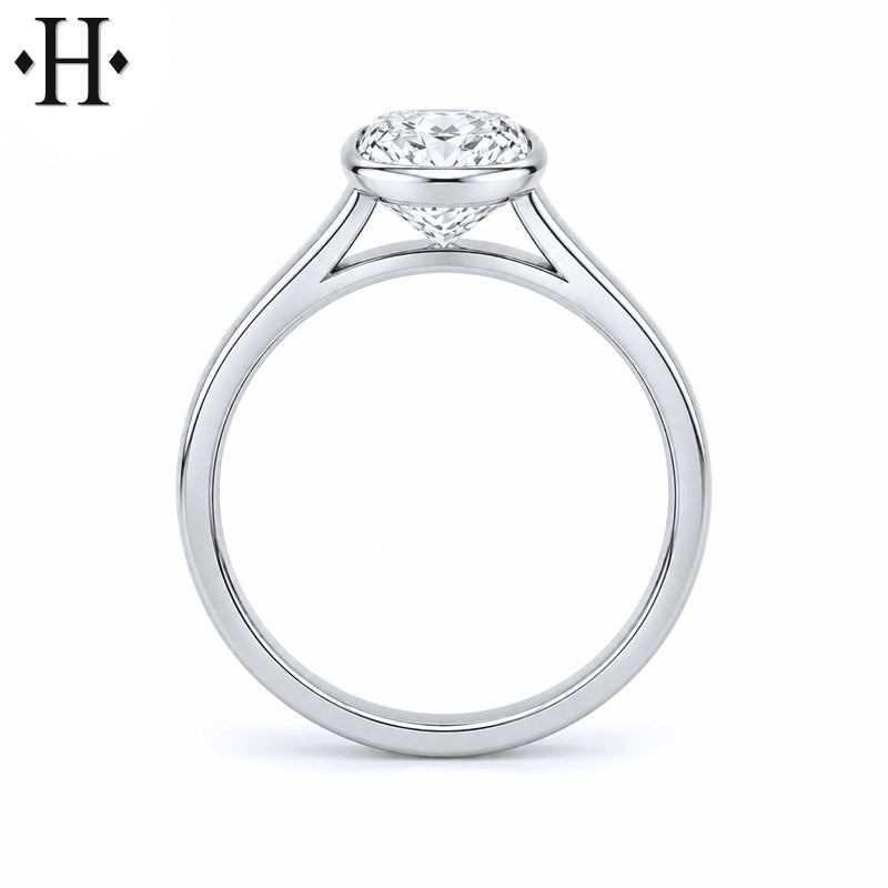 1.50ctr-2.50ctr Elongated Cushion Cut Lab Grown Diamond Ring