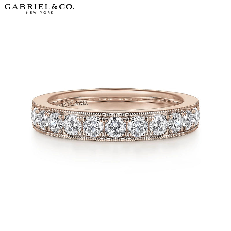 1.00ctw Natural Diamond Vintage Milgrain Ring 3.6mm