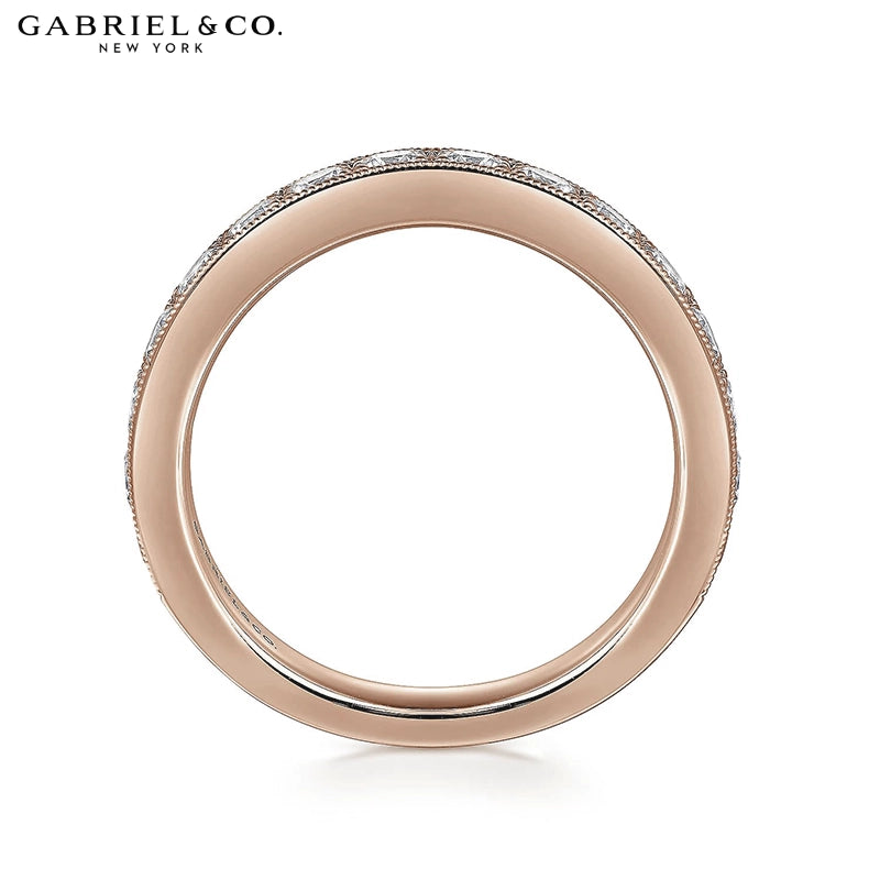 1.00ctw Natural Diamond Vintage Milgrain Ring 3.6mm