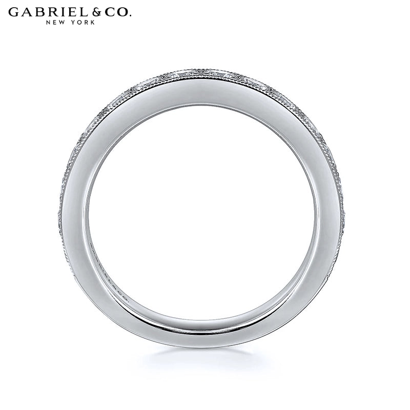 1.00ctw Natural Diamond Vintage Milgrain Ring 3.6mm